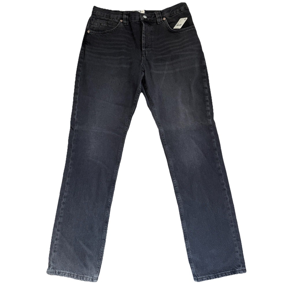 Free People We The Free Curvy Siren Low Rise Straight Jean Size 30 Black
